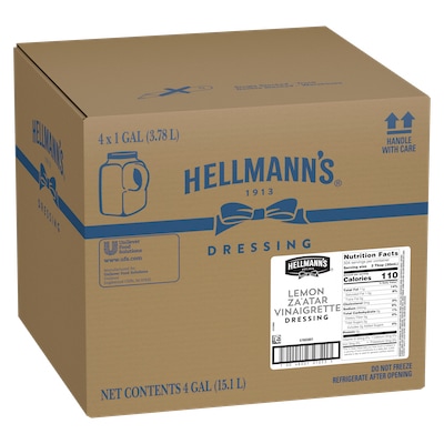 Hellmann's® Lemon Za'atar Dressing - I’m constantly looking for new flavor combinations like the Hellmann's® Lemon Za'atar Salad Dressing (4 x 1 gal) to keep my salads fresh and exciting.